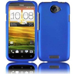 VMG For T Mobile HTC One S Ville Cell Phone Matte Faceplate Hard Case Cover   Cool Metallic Blue Cell Phones & Accessories