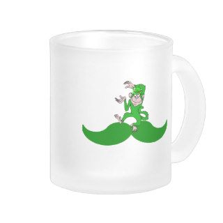Irish monkey mustache coffee mugs
