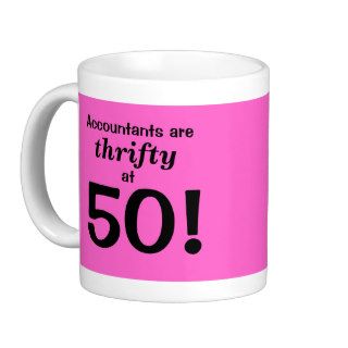 Thrifty at 50   50th birthday mug