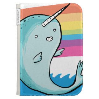 rainbow narwhal case kindle case