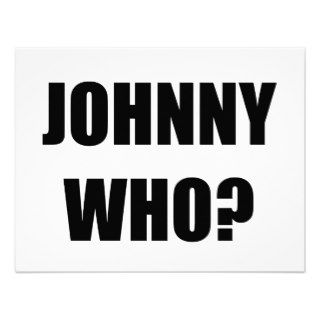 Johnny Who Personalized Invite