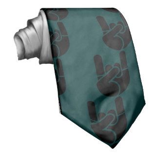 Rock Hand Stencil Necktie