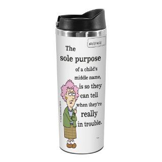 Tree Free Greetings TT01825 Aunty Acid 18 8 Double Wall Stainless Artful Tumbler, 14 Ounce, Middle Names Kitchen & Dining