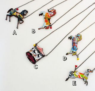 multicolour wooden carousel necklace by artysmarty