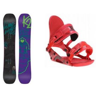 K2 Lime Lite Snowboard w/ Ride VXN Bindings   Womens board binding package 0981