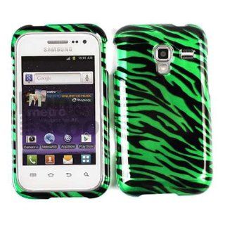 ACCESSORY HARD SNAP ON CASE COVER FOR SAMSUNG ADMIRE 4G R820 GLOSS GREEN BLACK ZEBRA Cell Phones & Accessories