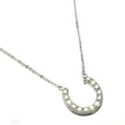 Beverly Hills Charm Sterling Silver 1/4ct TDW Diamond Horseshoe Necklace (H I, I2) Beverly Hills Charm Diamond Necklaces