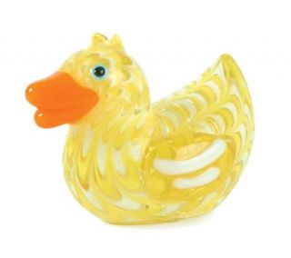 Fitz & Floyd Glass Menagerie Rubber Ducky —
