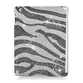 Eagle Cell PDIPAD3F370 RingBling Brilliant Diamond Case for iPad 3   Retail Packaging   Black/Sliver Zebra Cell Phones & Accessories