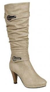 Reneeze SANDRA 1 Women's Knee high Plateform Riding Trend Boots  LIGHT GREY Shoes