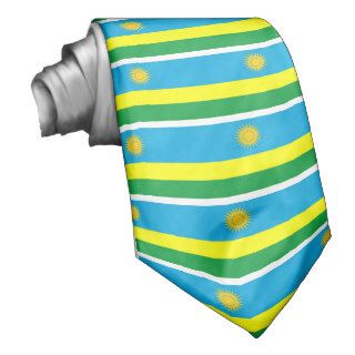 Rwanda flag neck ties
