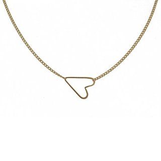 JANE HOLLINGER  Teenie Heart Necklace in 14k Gold Jewelry