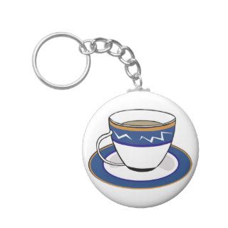 Diner Coffee Cup Cute Image Keychain