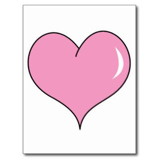 Pink Bubble Gum Heart Postcard