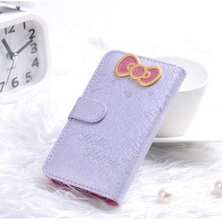 Best2buy365 Lovely Cute Faux leather Case Cover For iphone 5 5G 5th Purple+1x 3.5mm wine bottle dust plug cap(random color) Cell Phones & Accessories