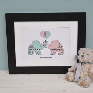 childrens celebration elephant illustration by clothkat