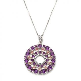 Jean Dousset Absolute™ Simulated Amethyst and Pink and Clear Circle Penda