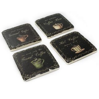 coffee coasters by little red heart