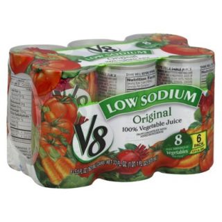 V8 Low Sodium 100% Vegetable Juice 6 pk