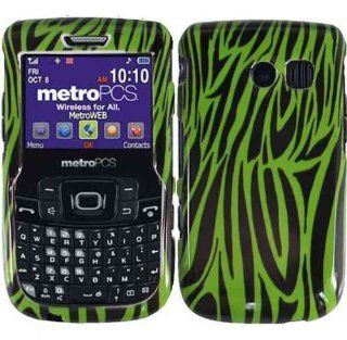 Neongreen Zebra Hard Case Cover for Straight Talk Samsung R375C Cell Phones & Accessories