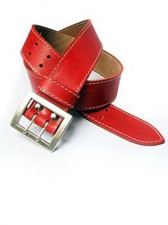handmade double buckle leather belt by cutme