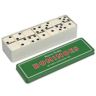 traditional dominoes set in tin by little ella james