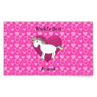 World's best friend cute unicorn stickers