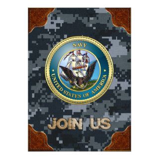 [100] U.S. Navy (USN) Emblem Invitation