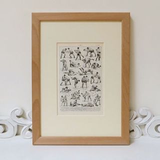 vintage french wrestling print by tailor and make