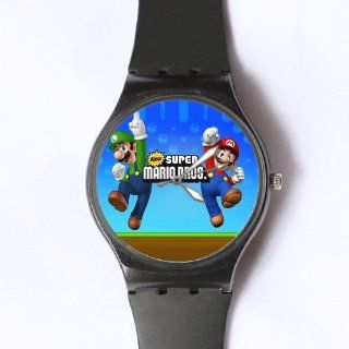 Custom Super Mario Watches Classic Photo Black Watch WXW 1245 Watches