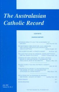 Australasian Catholic Record Magazines