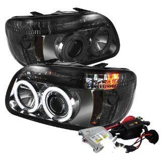 High Performance Xenon HID Ford Explorer 1PC ( Non Sport and Sport Trac Model ) CCFL Halo Projector Headlights with Premium Ballast   Smoke with 10000K Deep Blue HID Automotive