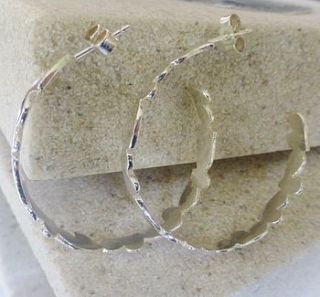 silver heart strings hoop earrings by anne reeves jewellery