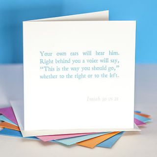 'the way you should go' bible verse card by belle photo ltd