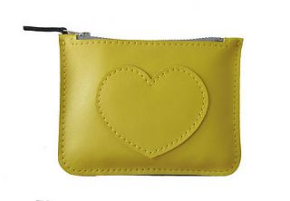 leather heart coin purse by blair sorley