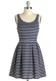 Sweetly Scalloped Dress in Navy  Mod Retro Vintage Dresses