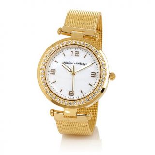 Michael Anthony Jewelry® Mesh Bracelet Crystal Watch