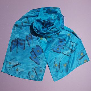 butterflies silk scarf by joanne eddon (hand painted silk)
