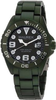 Haurex Italy Men's 7K374UVV Ink Green Aluminum Bracelet Date Watch Watches