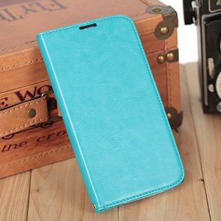 ChampionStore Deluxe Printing Design Lambskin Case Leather Wallet Case Cover Stand for Samsung Galaxy Mega 6.3 i9200 Blue Cell Phones & Accessories