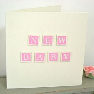 handmade 'new baby' card by chapel cards