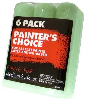 Wooster Brush BR659 9 Painter's Choice Roller Cover with .375 Inch Nap, 6 Pack, 9 Inch   Paint Rollers  