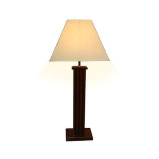 Miramar Wooden Natural Dark Table Lamp Table Lamps