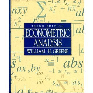 By William H. Greene Econometric Analysis Third (3rd) Edition  Author  Books