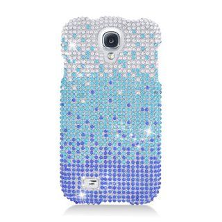 Eagle Cell PDSAMI9500F381 RingBling Brilliant Diamond Case for Samsung Galaxy S4   Retail Packaging   Blue Waterfall Cell Phones & Accessories