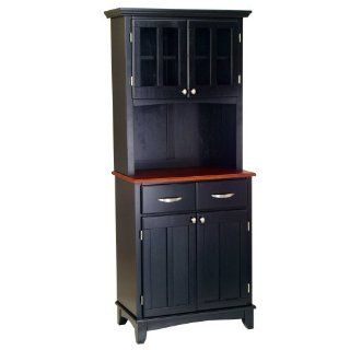 Home Styles 5001 0041 42 5001 Series Wood Top Buffet Server and Hutch, Black, 29 1/4 Inch   Sideboards