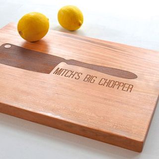 personalised 'big chop' chopping board by clouds and currents