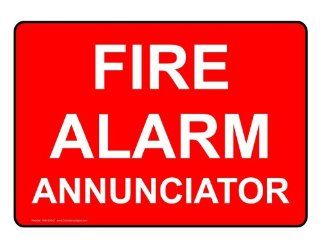 Fire Alarm Annunciator Sign NHE 16512 Fire Safety / Equipment  Business And Store Signs 