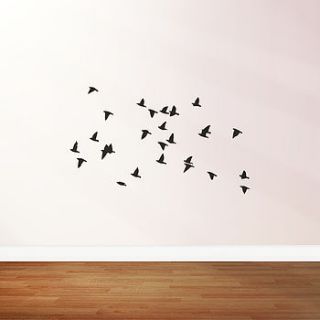 birds flying flock wall stickers by zabb