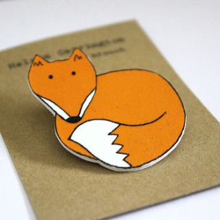 fox brooch by helena carrington illustration